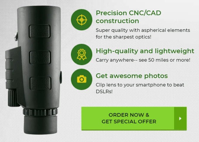 10x Monocular Telescope for Outdoor Use – Waterproof with Smartphone Holder and Tripod - We are MFEO