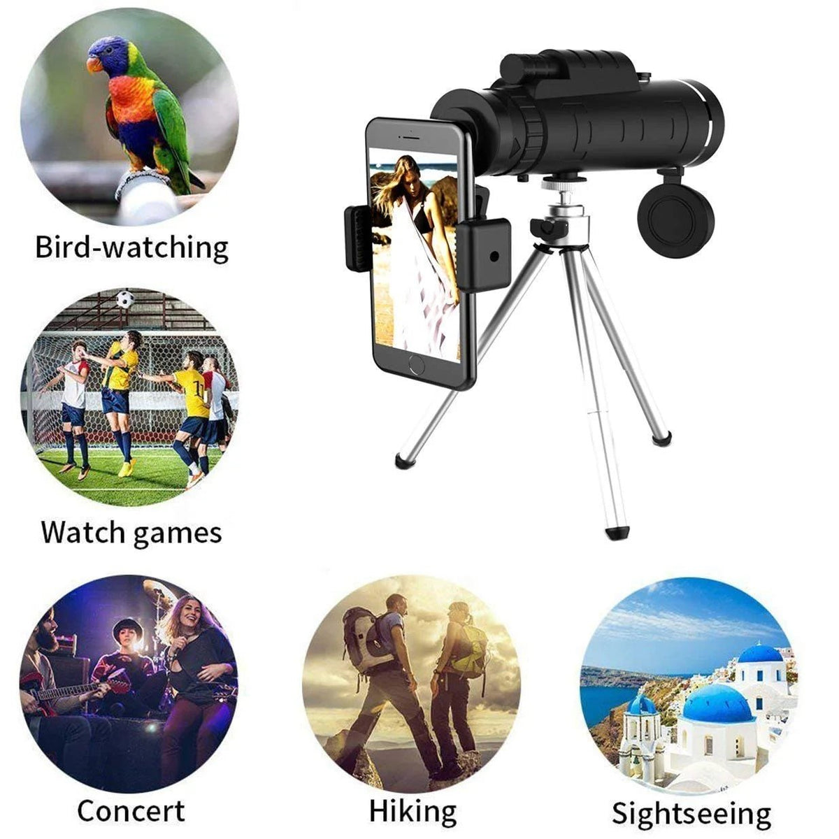 10x Monocular Telescope for Outdoor Use – Waterproof with Smartphone Holder and Tripod - We are MFEO