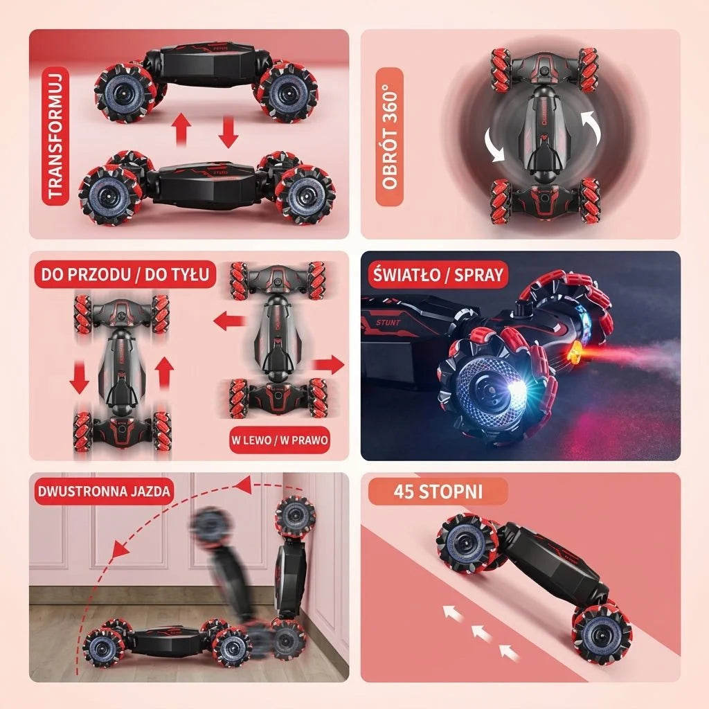 4WD Remote Control Car with Gesture Control – Mecanum Wheels for All Terrains, Stunt Functions 5