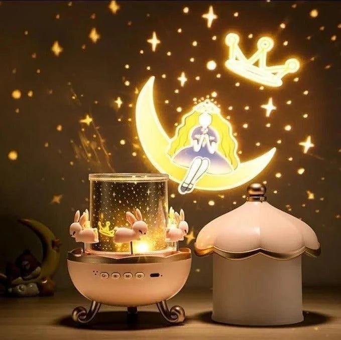 Children's Night Light Projector – Rechargeable, Bluetooth Music, 6 Projection Themes 2