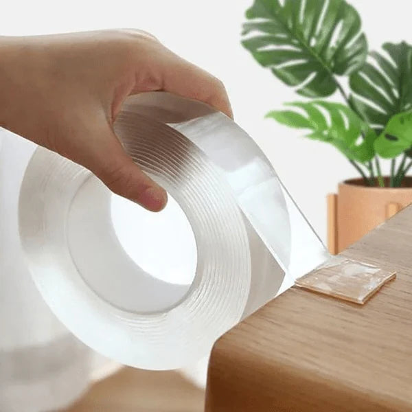 Double-Sided Adhesive Tape 2.8 cm – Transparent, Reusable for Home and Office Use 0