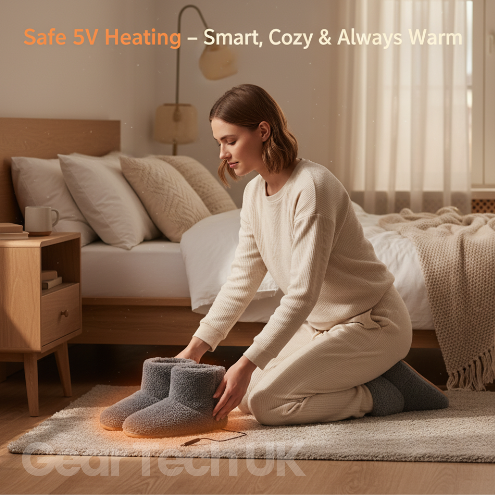 Electric Heated Slippers – USB Rechargeable, Adjustable Heat for Indoor Comfort 5