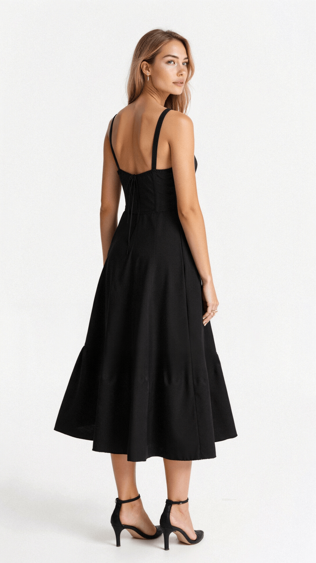 Floral Midi Dress for Women – Lightweight Summer Wedding Guest Dress with Side Slit 3