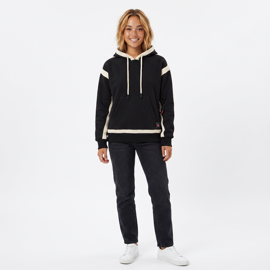 Heated Jacket Women – USB Powered Pullover with Hood for Cold Weather 2