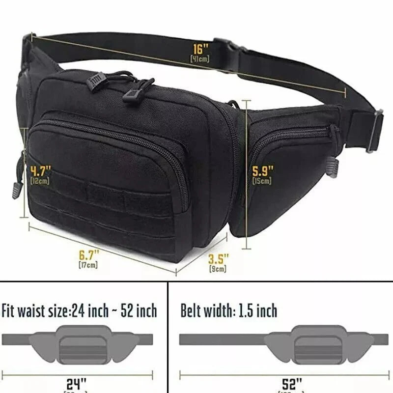 Hip Bag with Concealed Gun Holster – Waterproof Tactical Waist Pack with Adjustable Strap 1