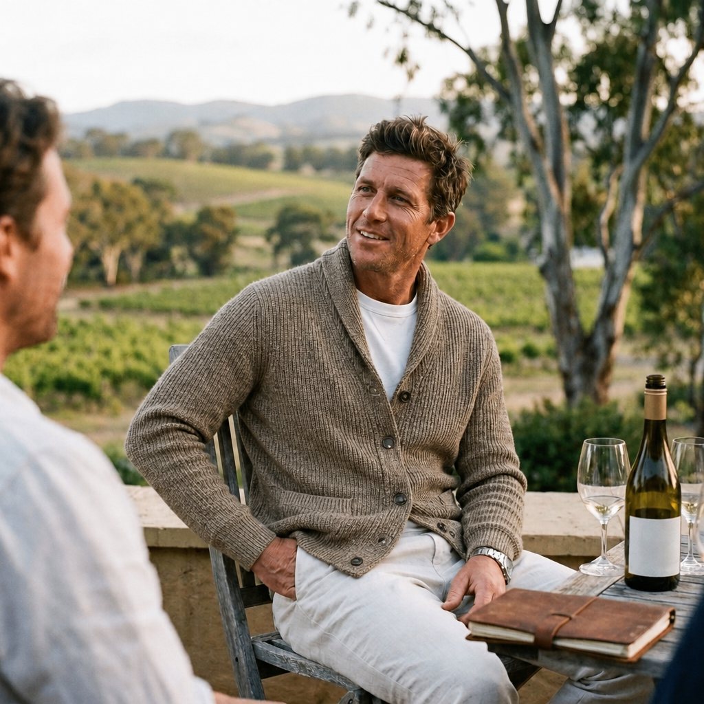 Men's Cardigan with Shawl Collar – Button Front and Hip Pockets for Casual Layering 6