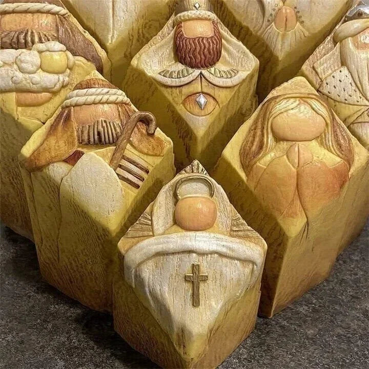 Nativity Scene Set – 9-Piece Durable Polyresin Figures for Indoor and Outdoor Christmas Decoration 6