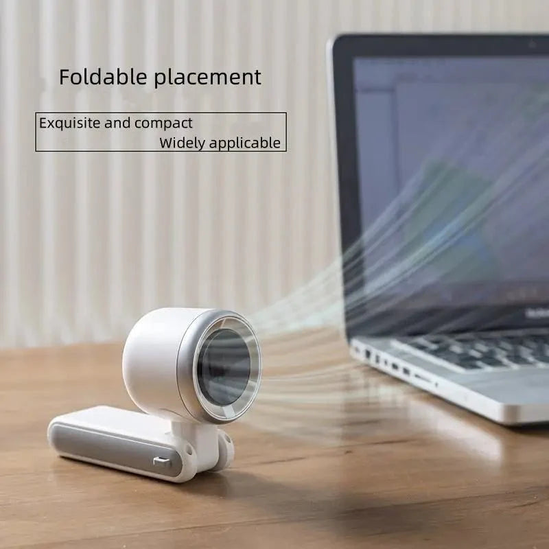 Portable Handheld Fan with Digital Display – 3-in-1 Design, 5 Speed Settings for Quiet Cooling 3