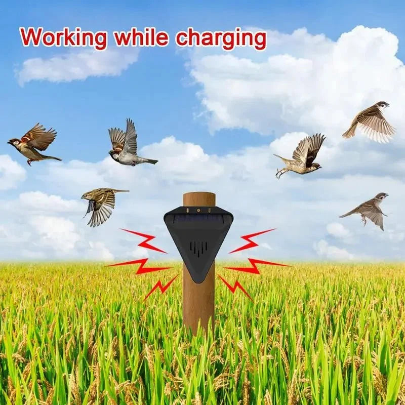 Solar Bird Deterrent for Garden – Automatic Sound Repeller with Waterproof Housing 2