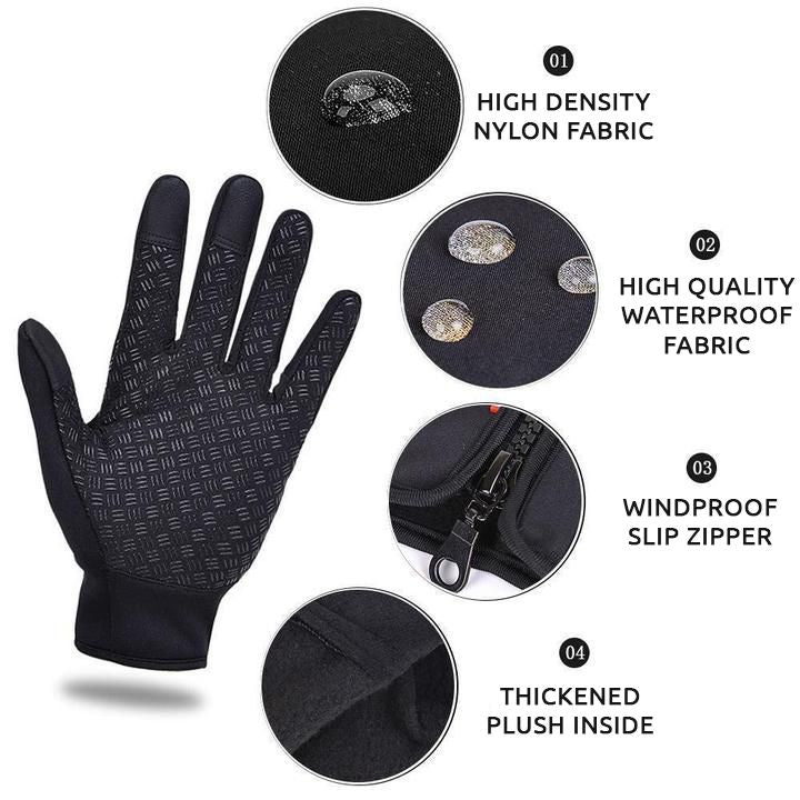 Thermal Gloves for Winter Cycling and Skiing – Unisex, Warm Fleece Lining, Touchscreen Compatible 1