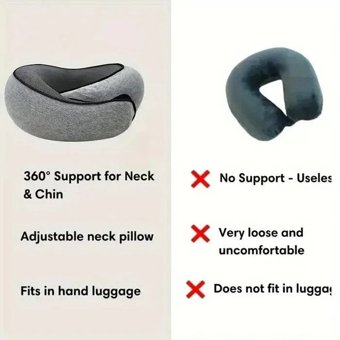 Travel Neck Pillow – Memory Foam U-Shape for Adjustable Support, Ideal for Long Journeys 3