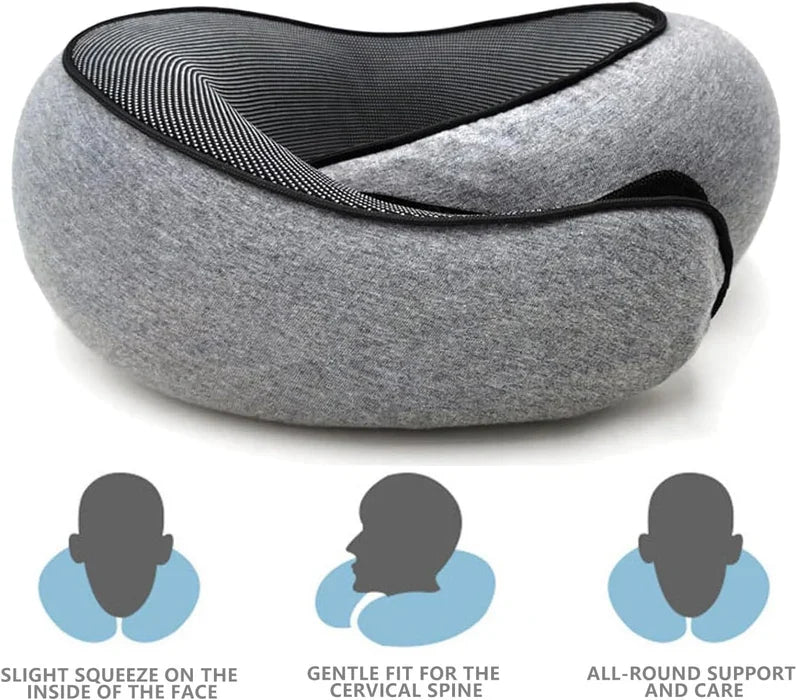 Travel Neck Pillow – Memory Foam U-Shape for Adjustable Support, Ideal for Long Journeys 4