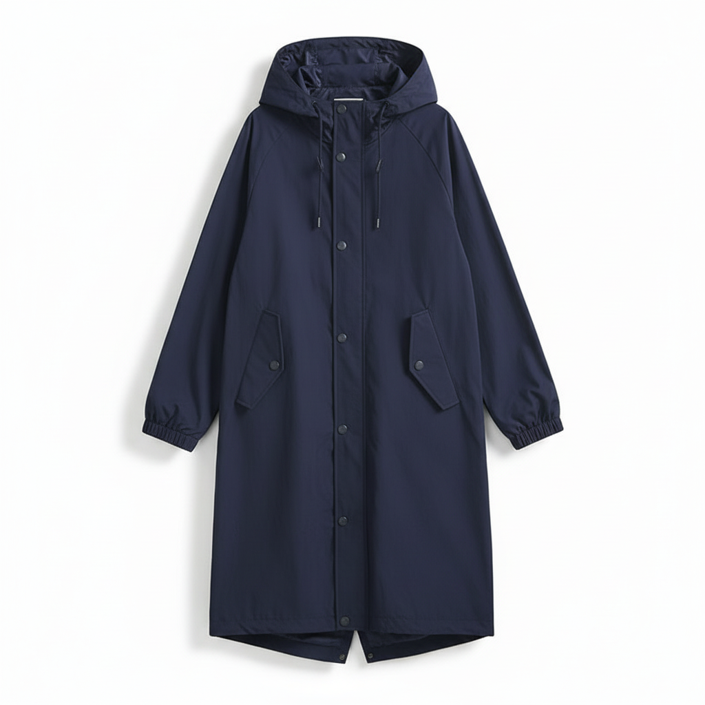 Women's Casual Jacket with Hood – Long, Button Front, Pockets for Outdoor Use 5