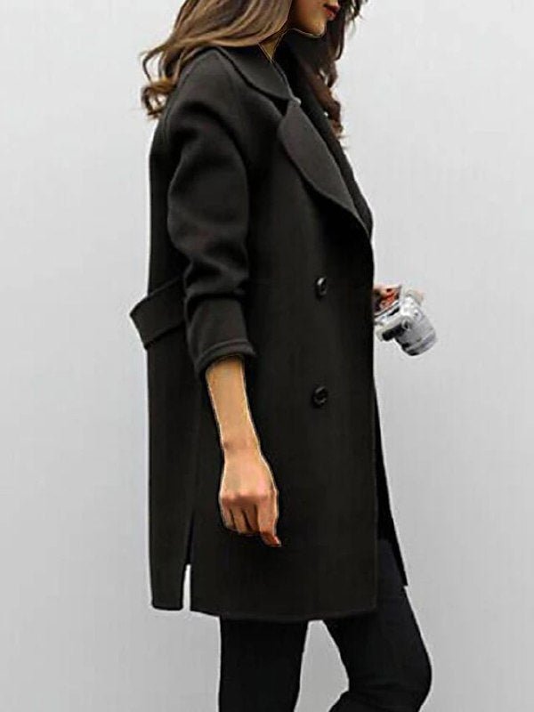 Women's Double-Breasted Trench Coat – Oversized Fit for Winter with Wide Lapel 2