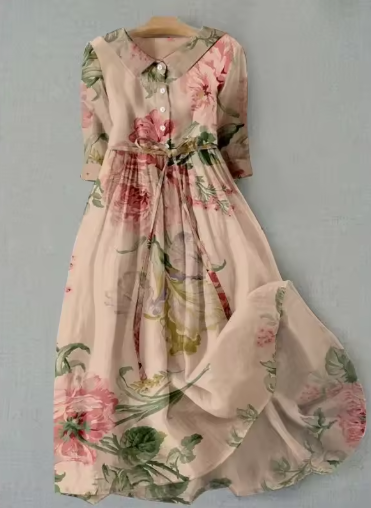Women's Floral Midi Dress for Summer – Lightweight and Flowing for Day and Evening Wear 0