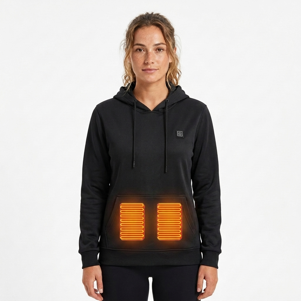 Women's Heated Hoodie with Adjustable Heating Zones – Comfortable Winter Sweatshirt for Layering 3