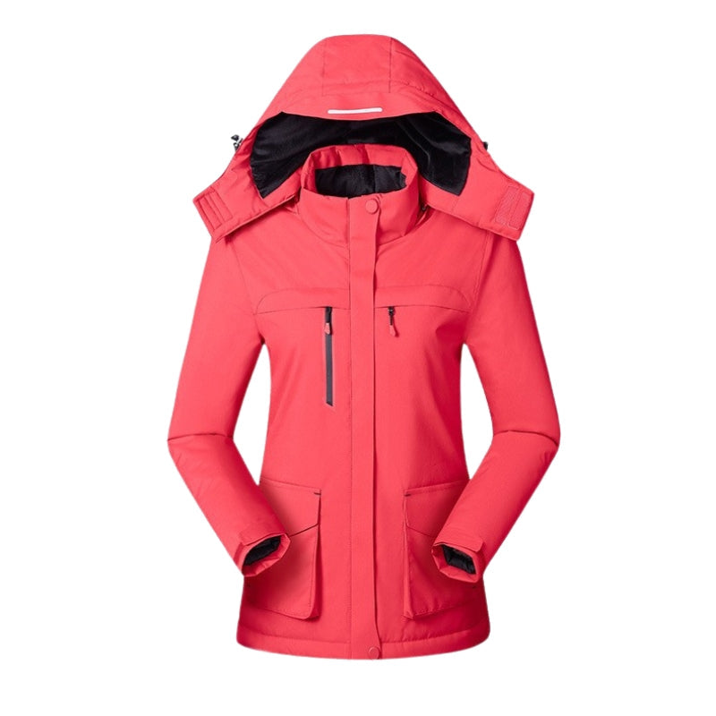Women's Heated Jacket for Winter – USB Power, Adjustable Temperature, Detachable Hood 0