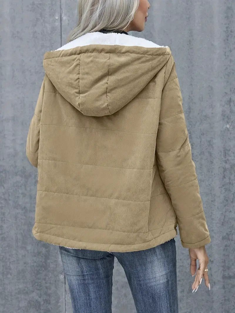 Women's Hooded Winter Jacket – Plush Lined Zip-Up Design for Cold Weather 1