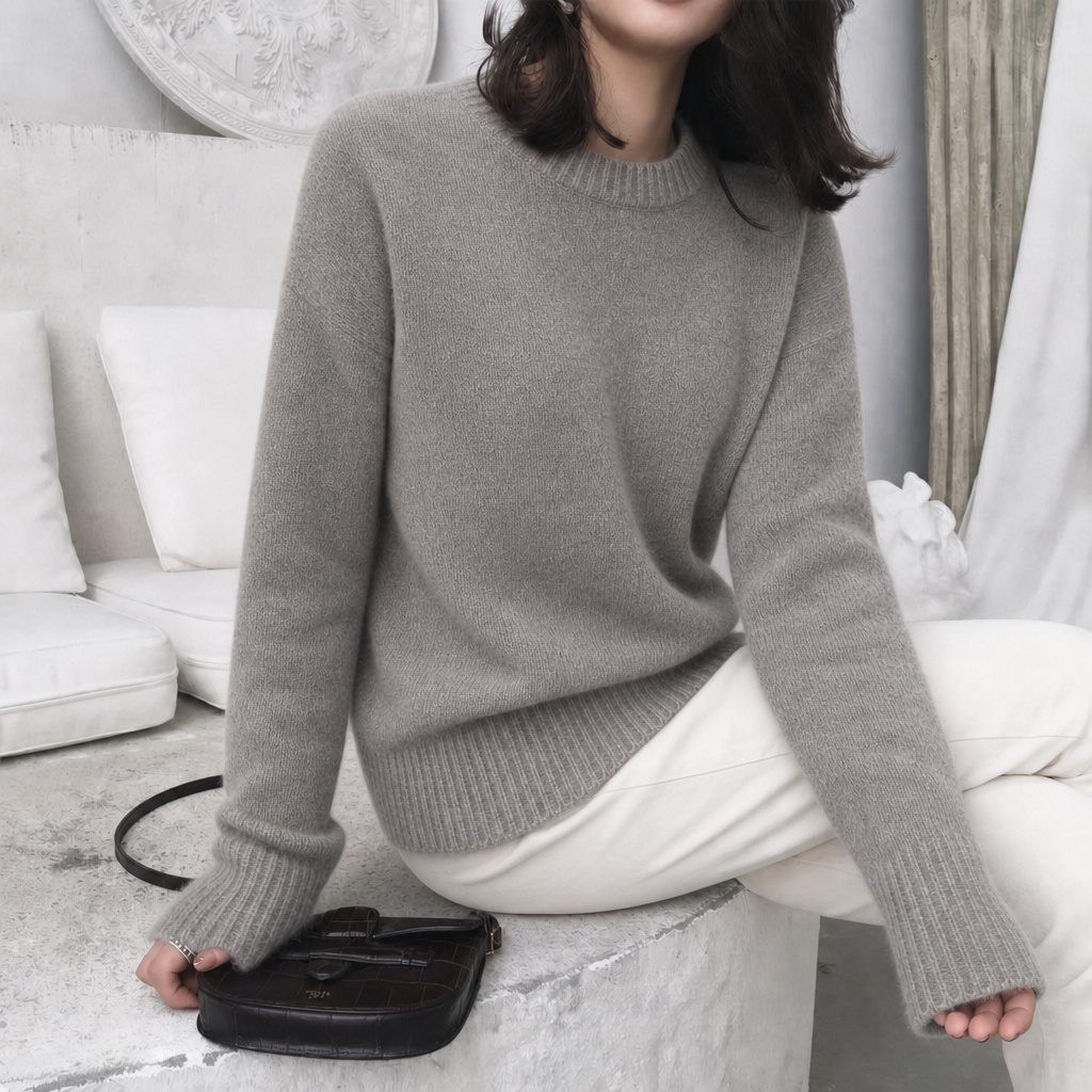 Women's Oversized Jumper – Fluffy Knit with Balloon Sleeves for Winter 0