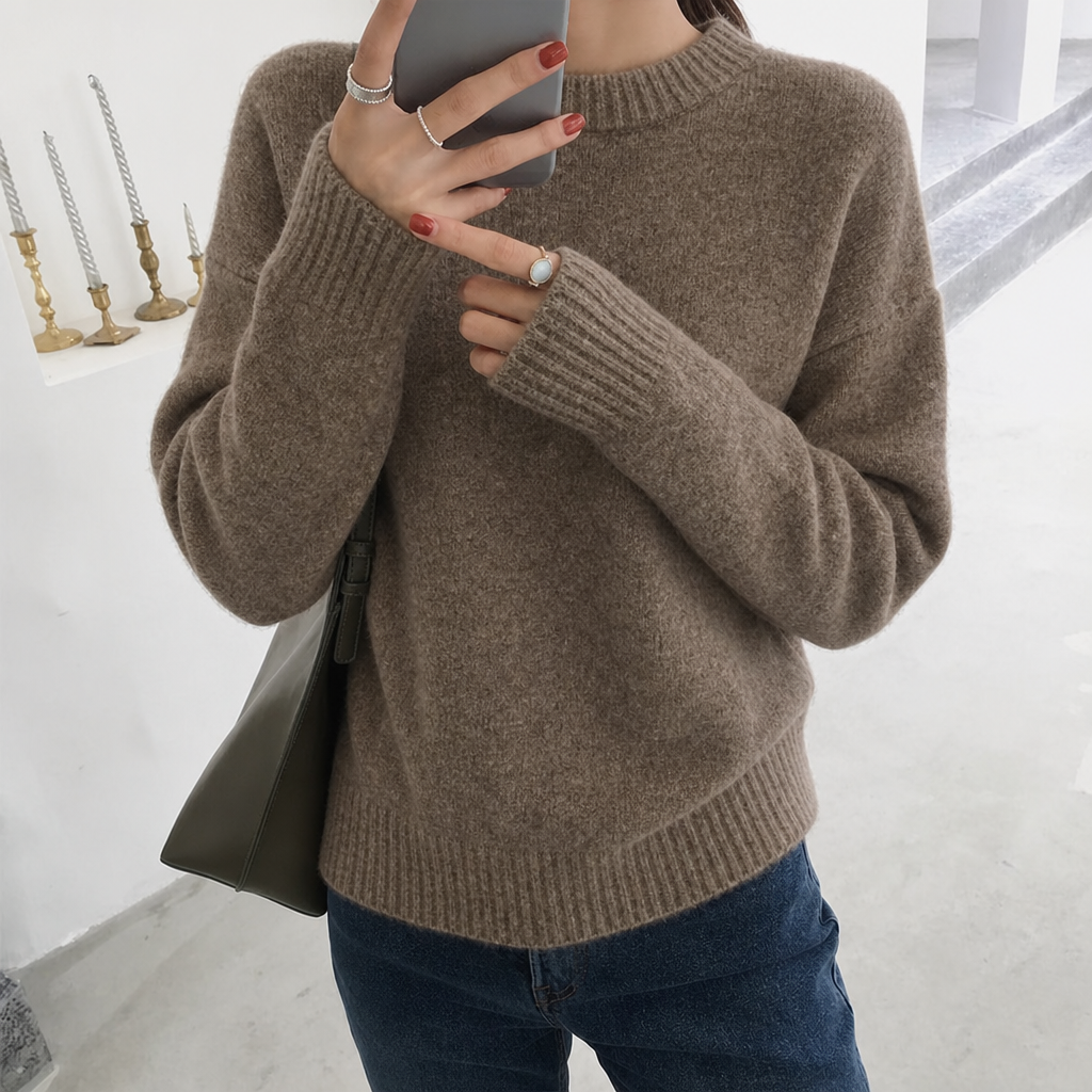 Women's Oversized Jumper – Fluffy Knit with Balloon Sleeves for Winter 1