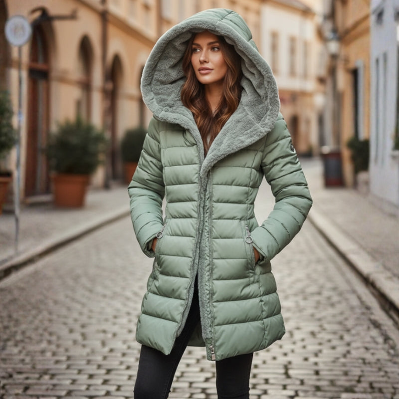 Women's Puffer Jacket – Long Hooded Quilted Winter Coat for Cold Weather 5