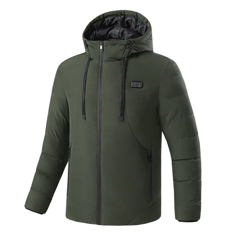 Women's Puffer Jacket with 11 Heating Zones – Quilted Longline Design for Winter Outdoors 0