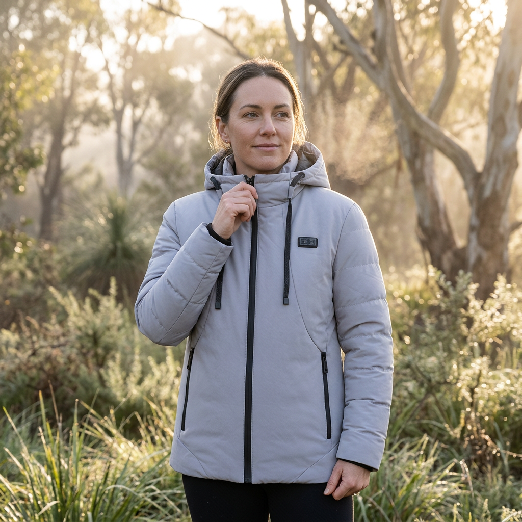 Women's Puffer Jacket with 11 Heating Zones – Quilted Longline Design for Winter Outdoors 8