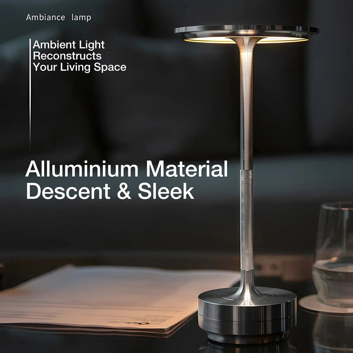 Battery Operated Table Lamp – Cordless Design with Adjustable Brightness for Bedroom and Office - We are MFEO