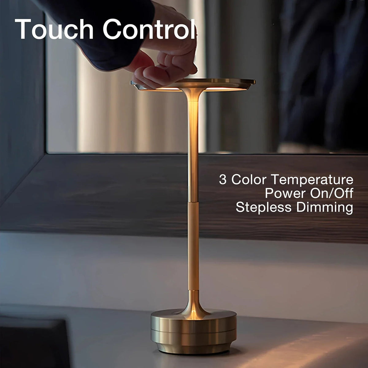 Battery Operated Table Lamp – Cordless Design with Adjustable Brightness for Bedroom and Office - We are MFEO