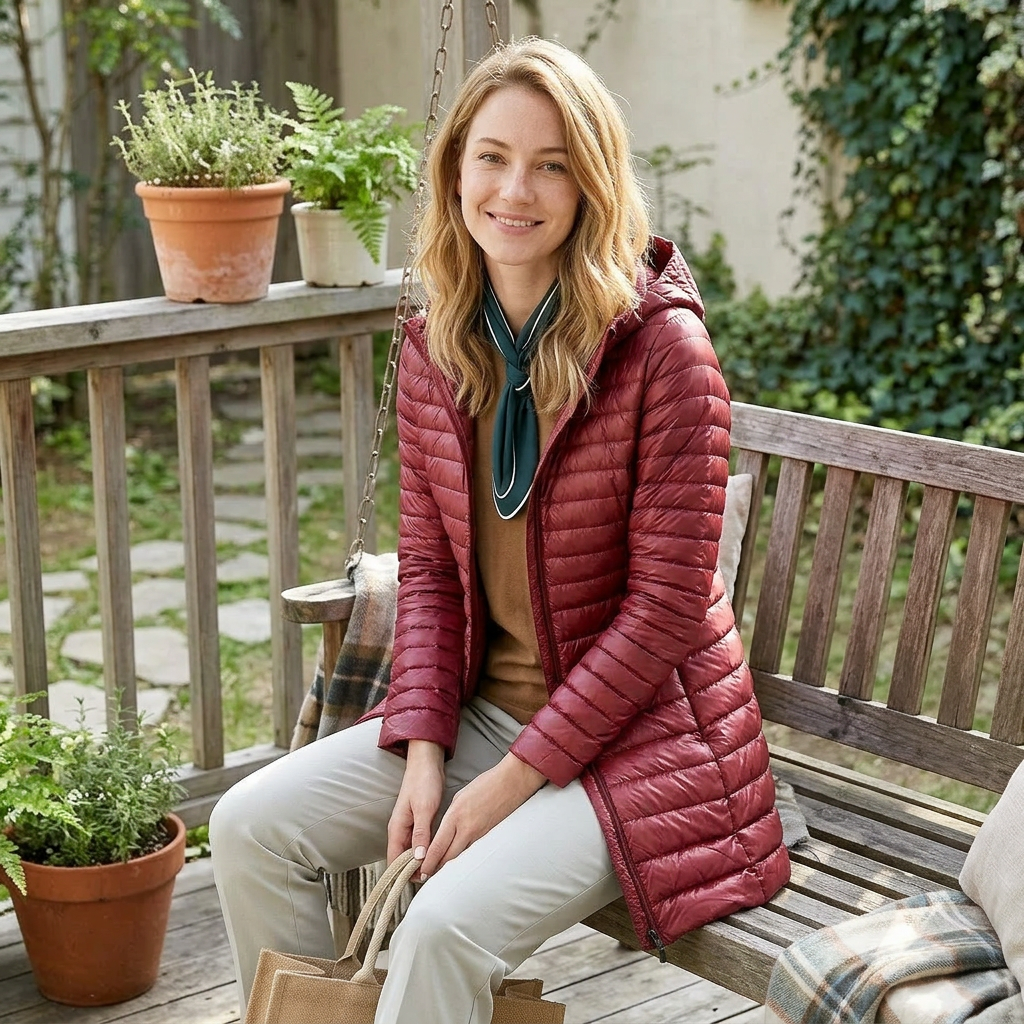 Black Puffer Jacket for Women – Long Hooded Quilted Design for Winter - We are MFEO