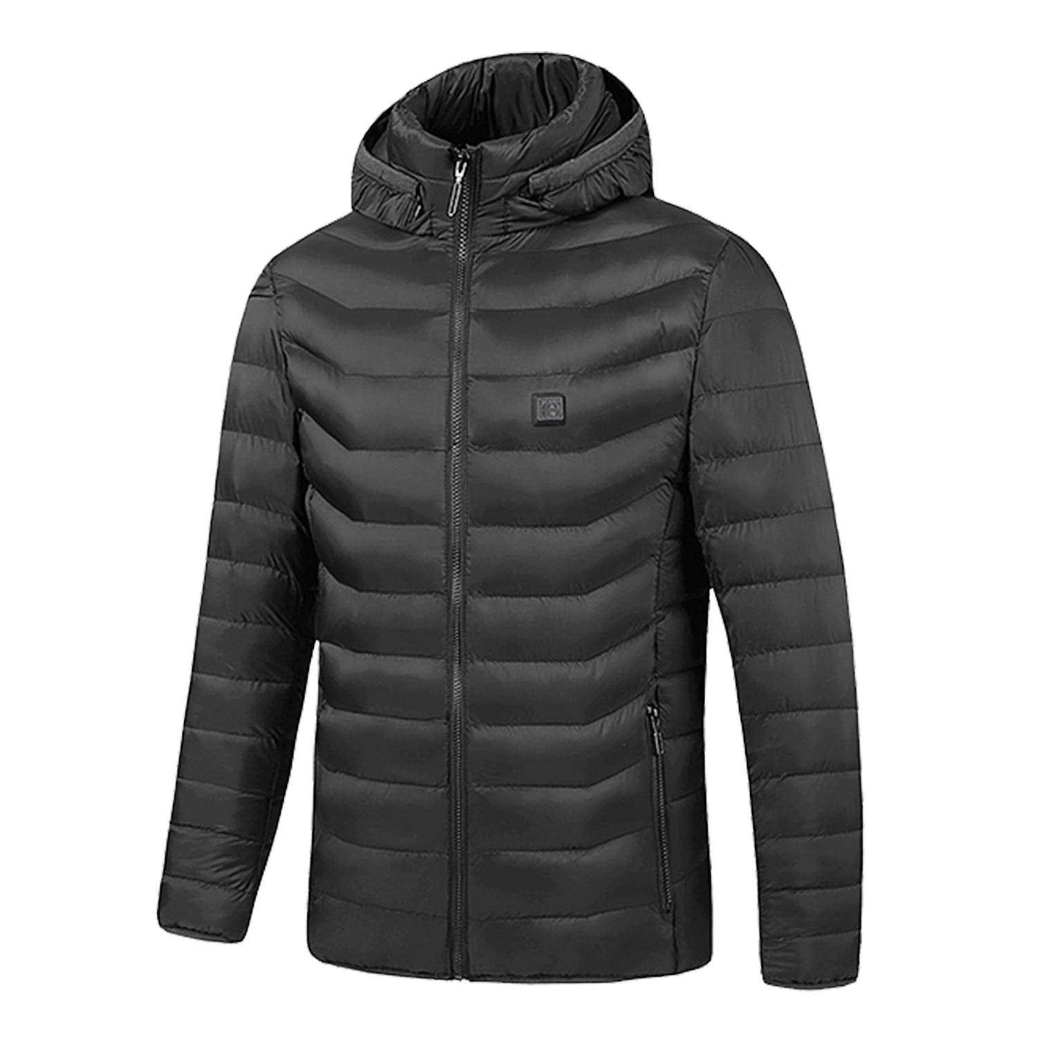 Black Puffer Jacket Women – USB-Heated, Quilted Hooded Design - We are MFEO