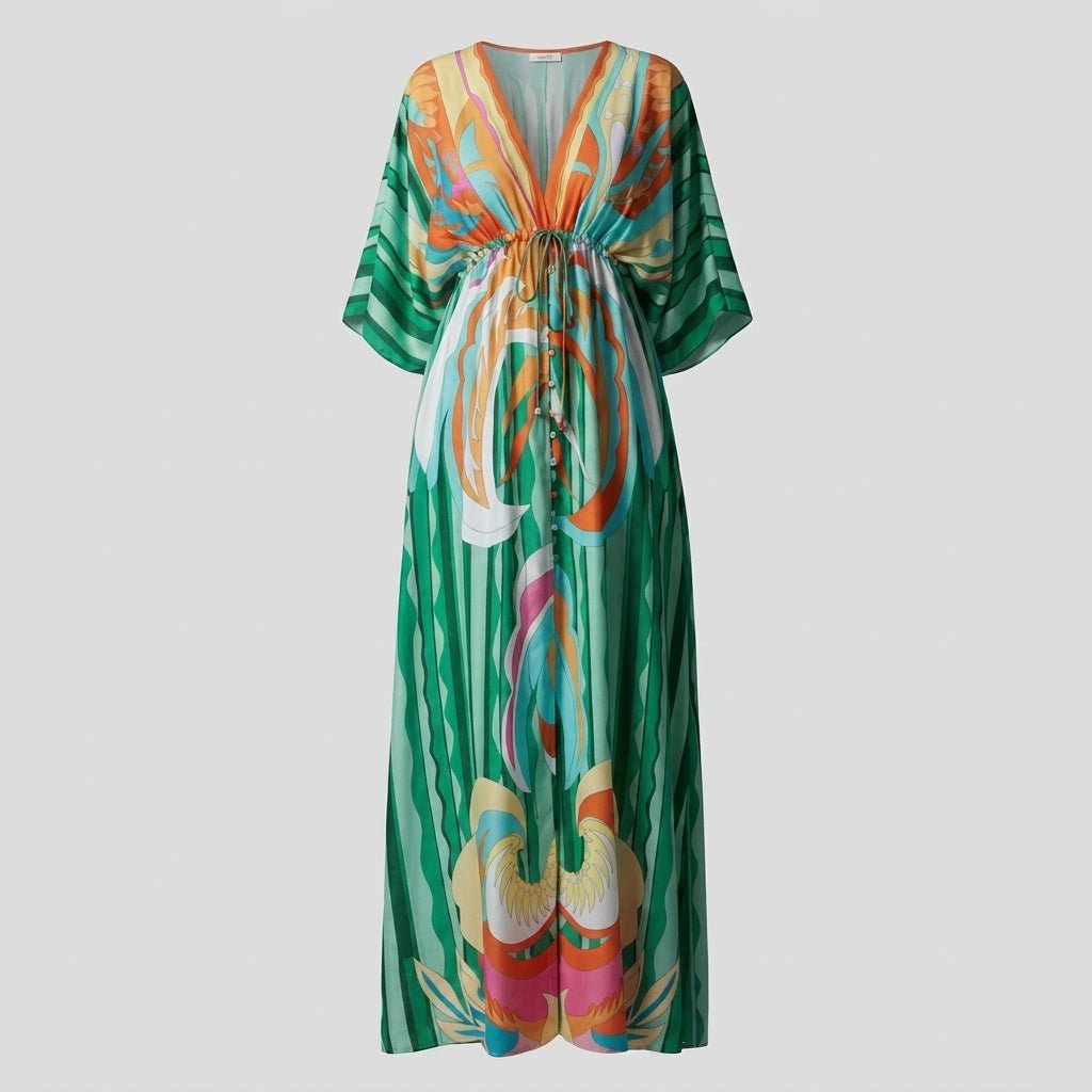 Bohemian Maxi Dress – Lightweight Chiffon with Adjustable Waist for Summer Events - We are MFEO