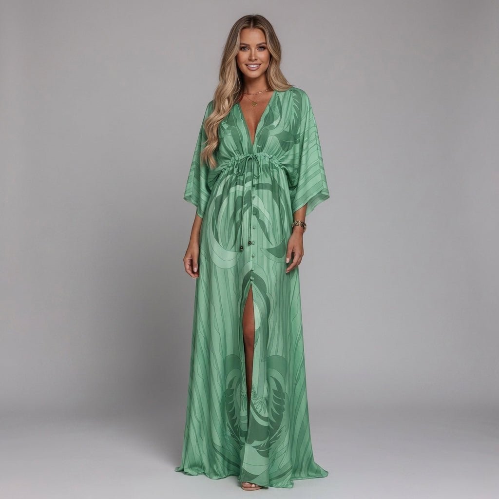 Bohemian Maxi Dress – Lightweight Chiffon with Adjustable Waist for Summer Events - We are MFEO