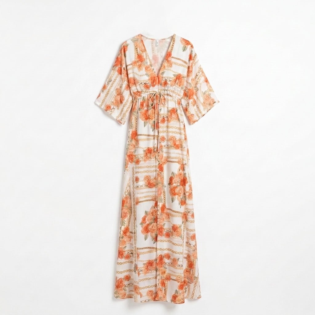 Bohemian Maxi Dress – Lightweight Chiffon with Adjustable Waist for Summer Events - We are MFEO