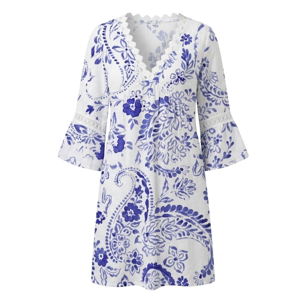 Boho Printed Mini Dress for Summer - Relaxed Fit - We are MFEO