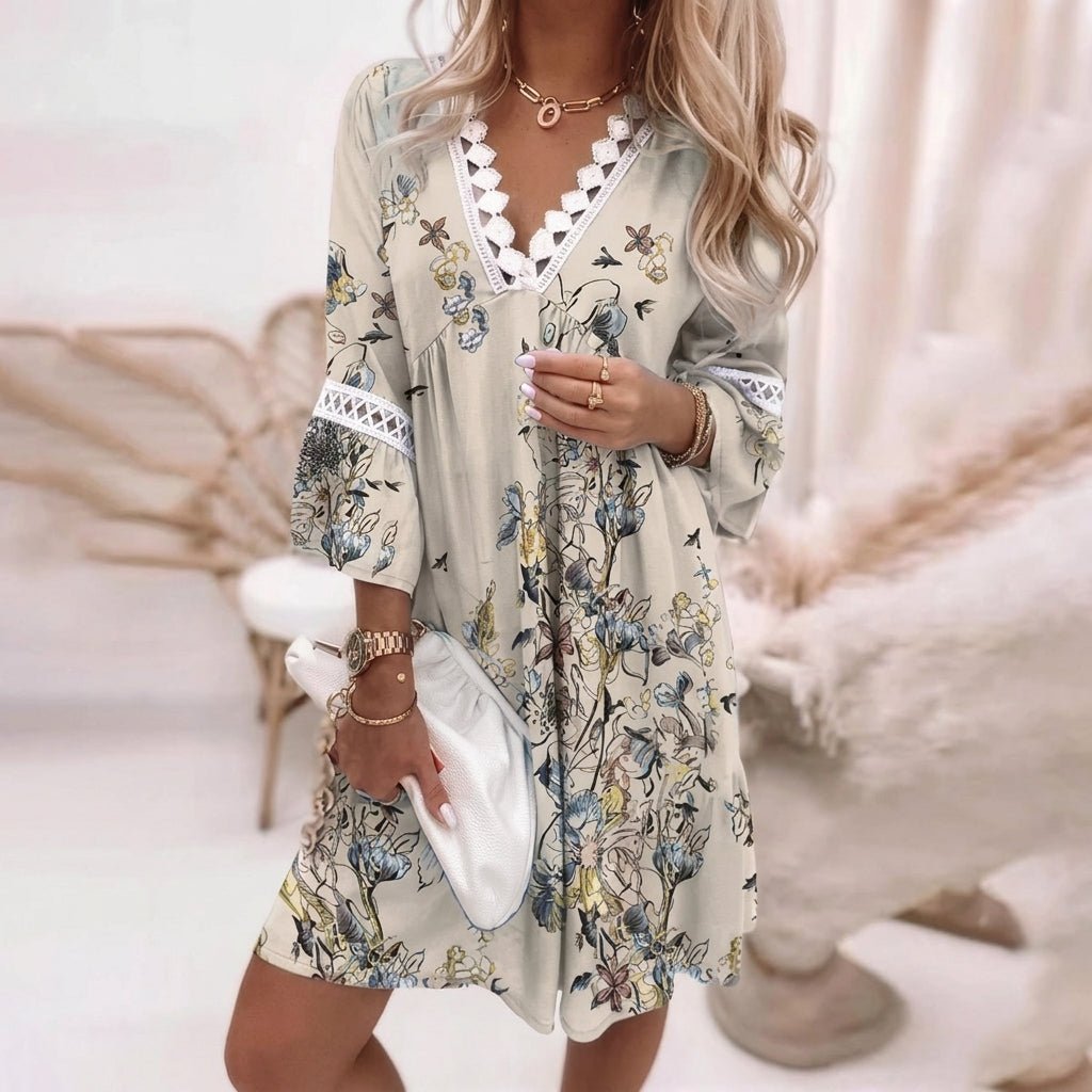 Boho Printed Mini Dress for Summer - Relaxed Fit - We are MFEO