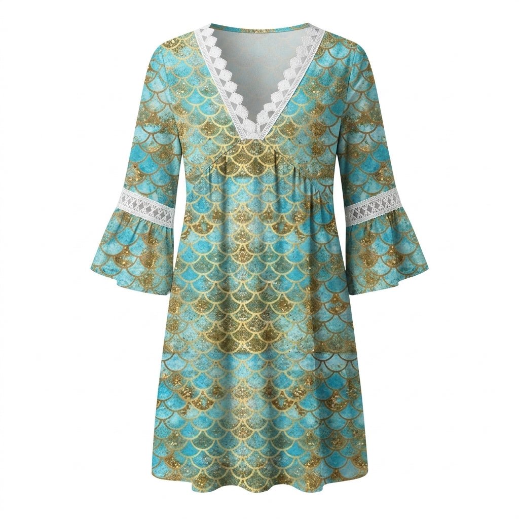 Boho Printed Mini Dress for Summer - Relaxed Fit - We are MFEO