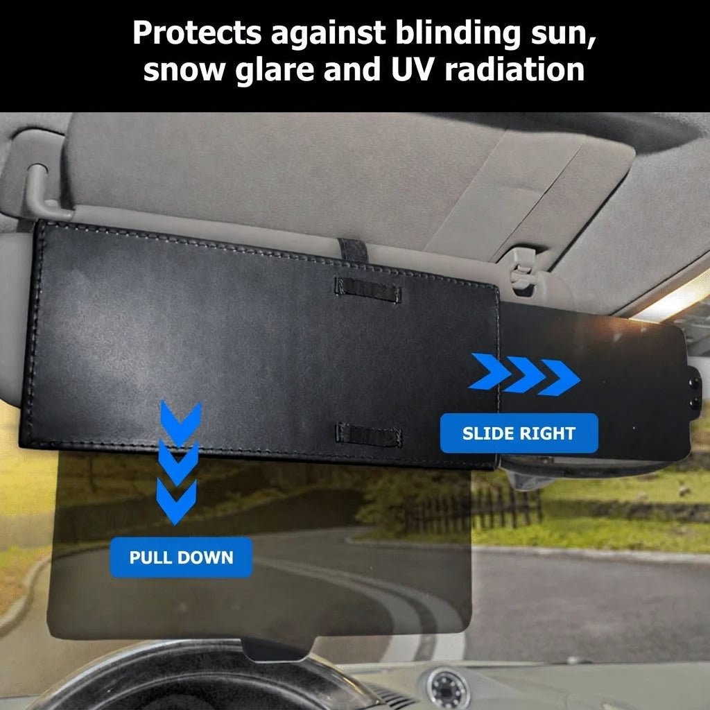 Car Sun Visor for Glare Reduction – Adjustable Dual Mode with Velcro Strap, Fits Most Vehicles - We are MFEO