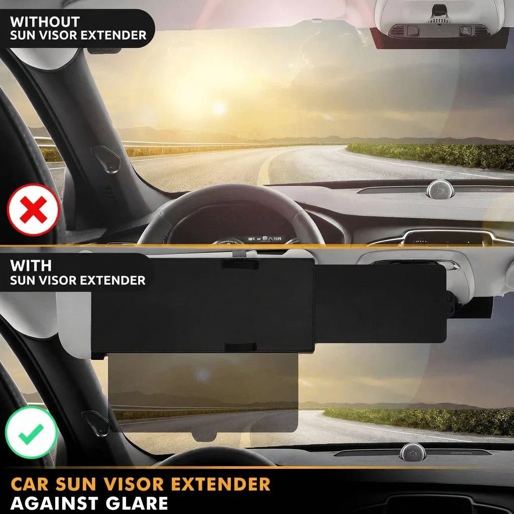 Car Sun Visor for Glare Reduction – Adjustable Dual Mode with Velcro Strap, Fits Most Vehicles - We are MFEO