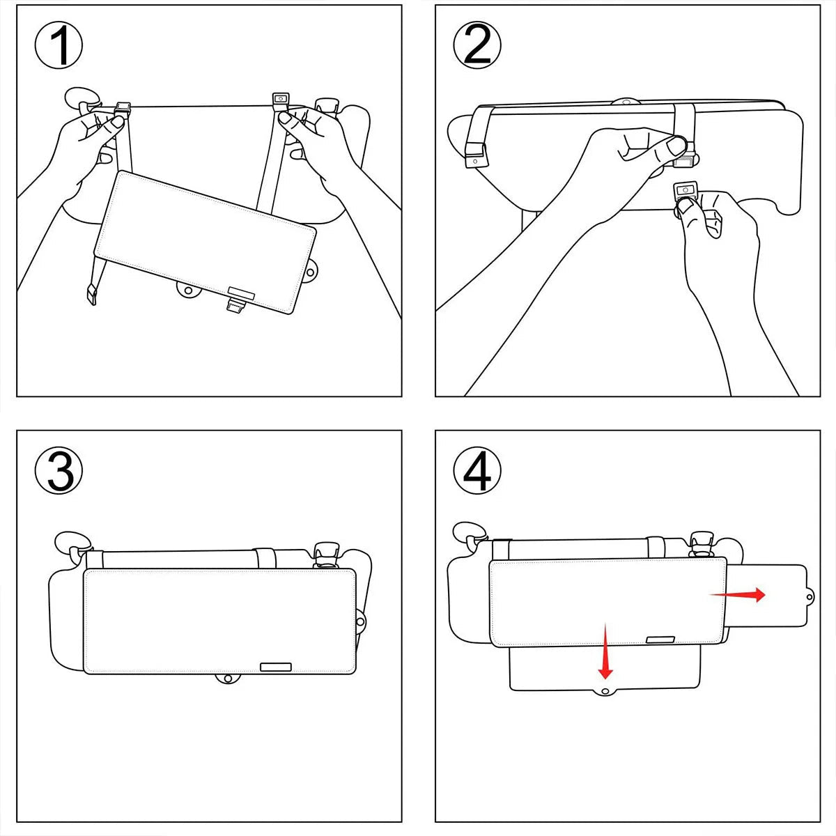 Car Sun Visor for Glare Reduction – Adjustable Dual Mode with Velcro Strap, Fits Most Vehicles - We are MFEO