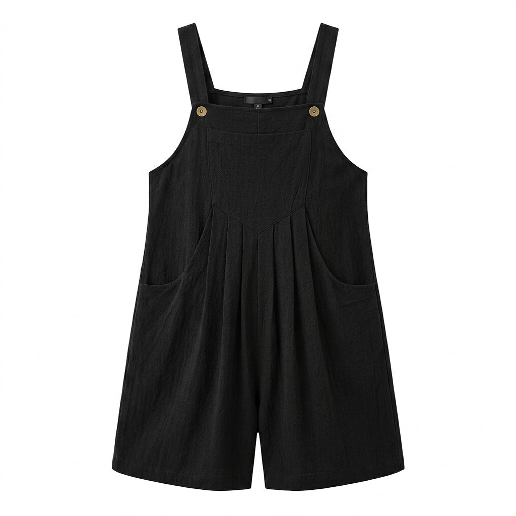 Casual Jumpsuit with Buttoned Straps and Pockets – Relaxed Fit - We are MFEO