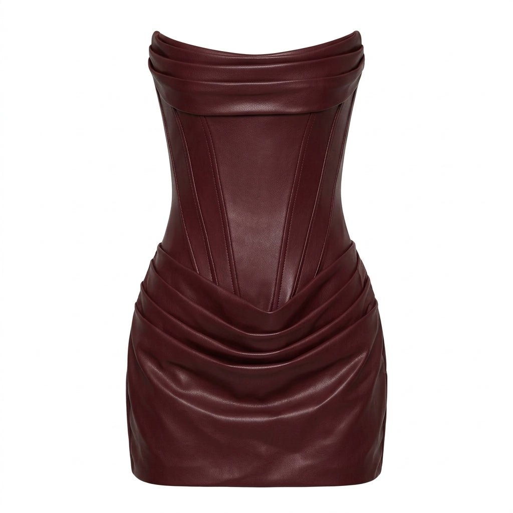Cocktail Dress – Corset Mini Style with Draped Neckline for Evening Wear - We are MFEO