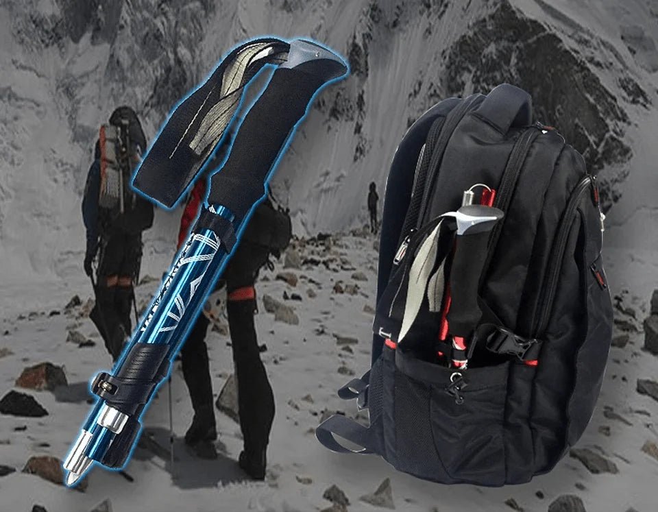 Collapsible Hiking Poles with Adjustable Length – Lightweight, Shock Absorption for Trekking - We are MFEO