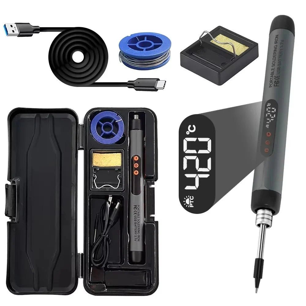 Cordless Soldering Iron with Adjustable Temperature – Portable for Electronics and Jewelry - We are MFEO