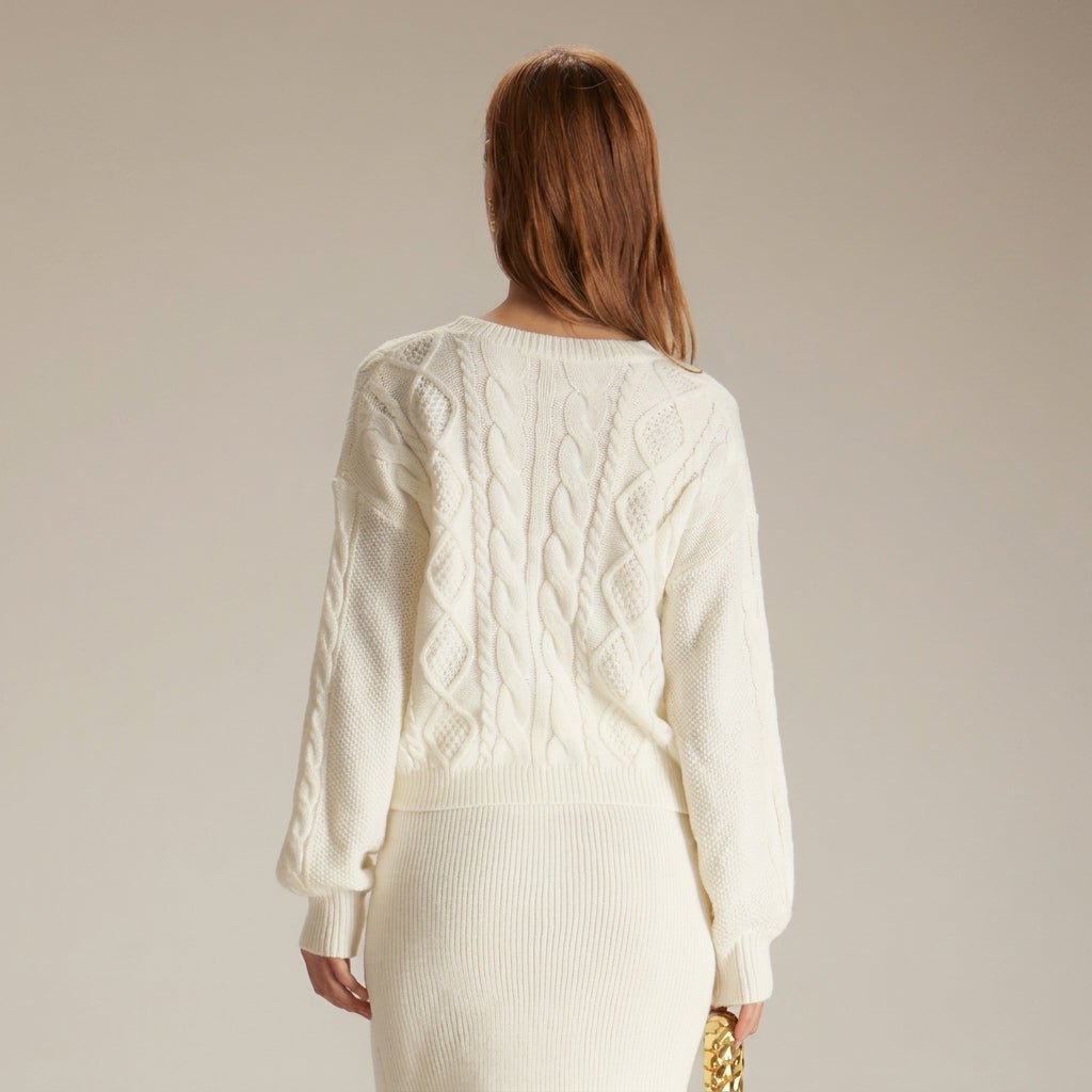 Crew Neck Long Sleeve Sweater – Slim Fit Wool Blend for Autumn and Winter - We are MFEO