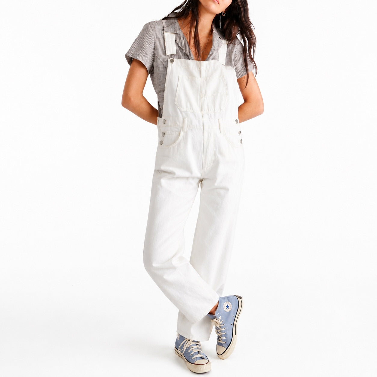 Denim Jumpsuit with Adjustable Straps – Relaxed Fit Dungaree 9