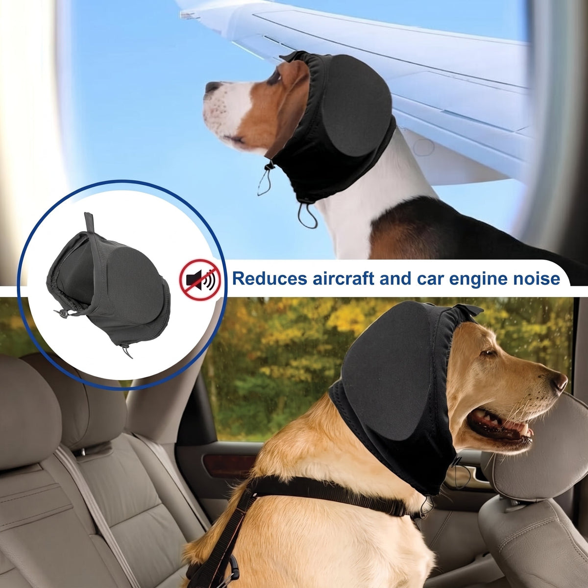 Dog Hearing Protectors for Noise Reduction – Adjustable Calming Ear Bands, Sizes S-XL - We are MFEO