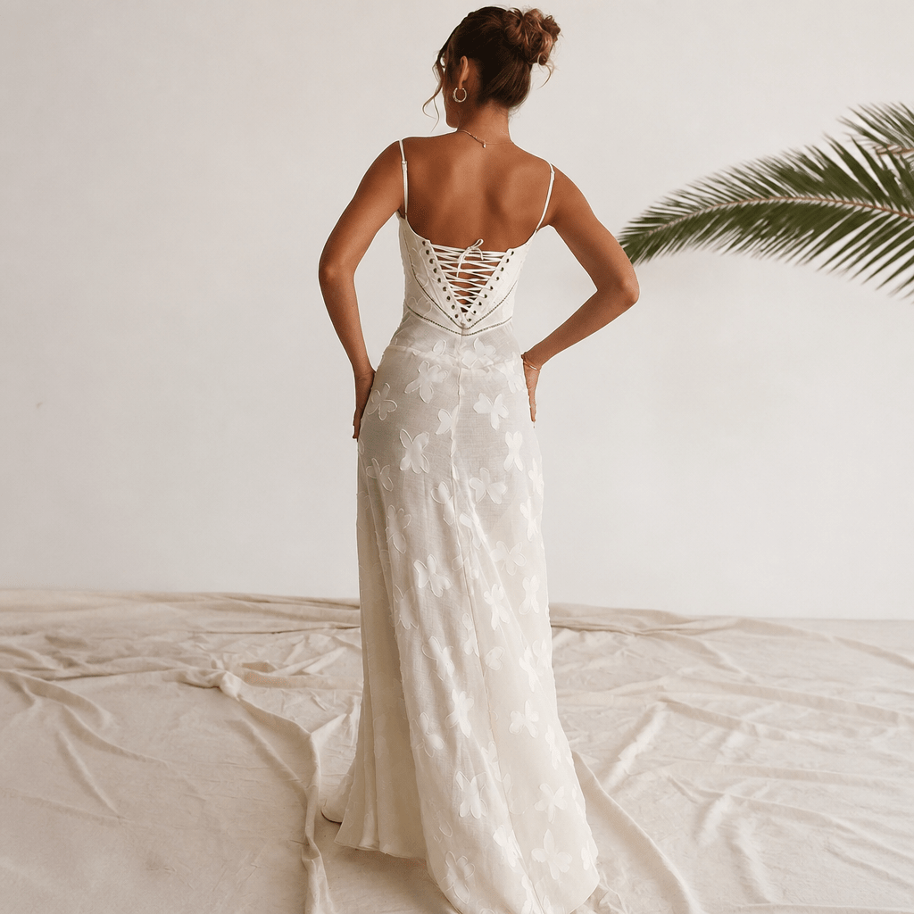 Floral Maxi Dress – Elegant for Weddings and Formal Events, Lightweight and Flowing - We are MFEO
