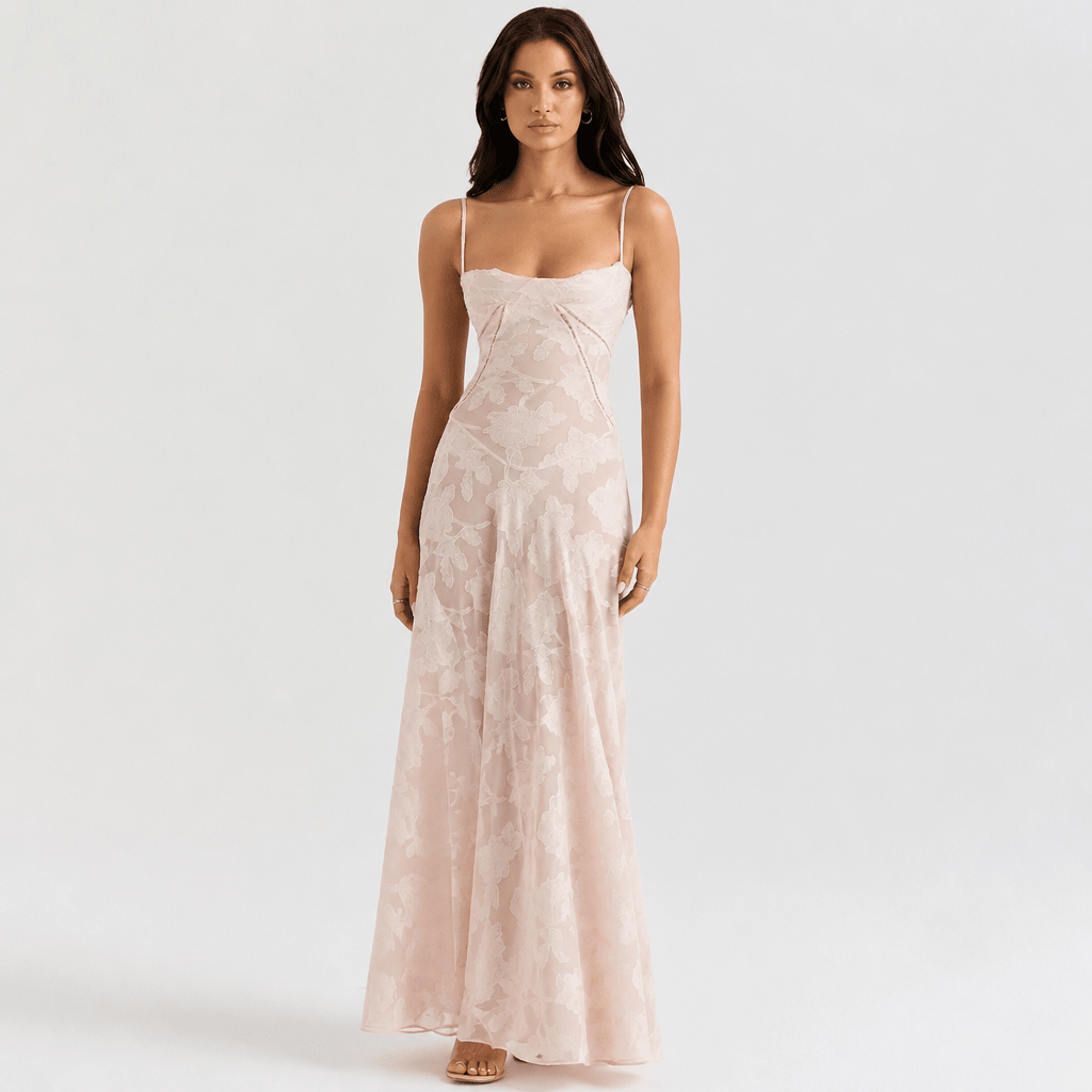 Floral Maxi Dress – Elegant for Weddings and Formal Events, Lightweight and Flowing - We are MFEO