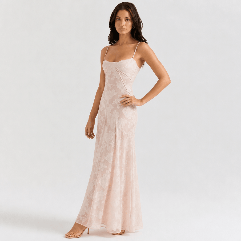 Floral Maxi Dress – Elegant for Weddings and Formal Events, Lightweight and Flowing - We are MFEO